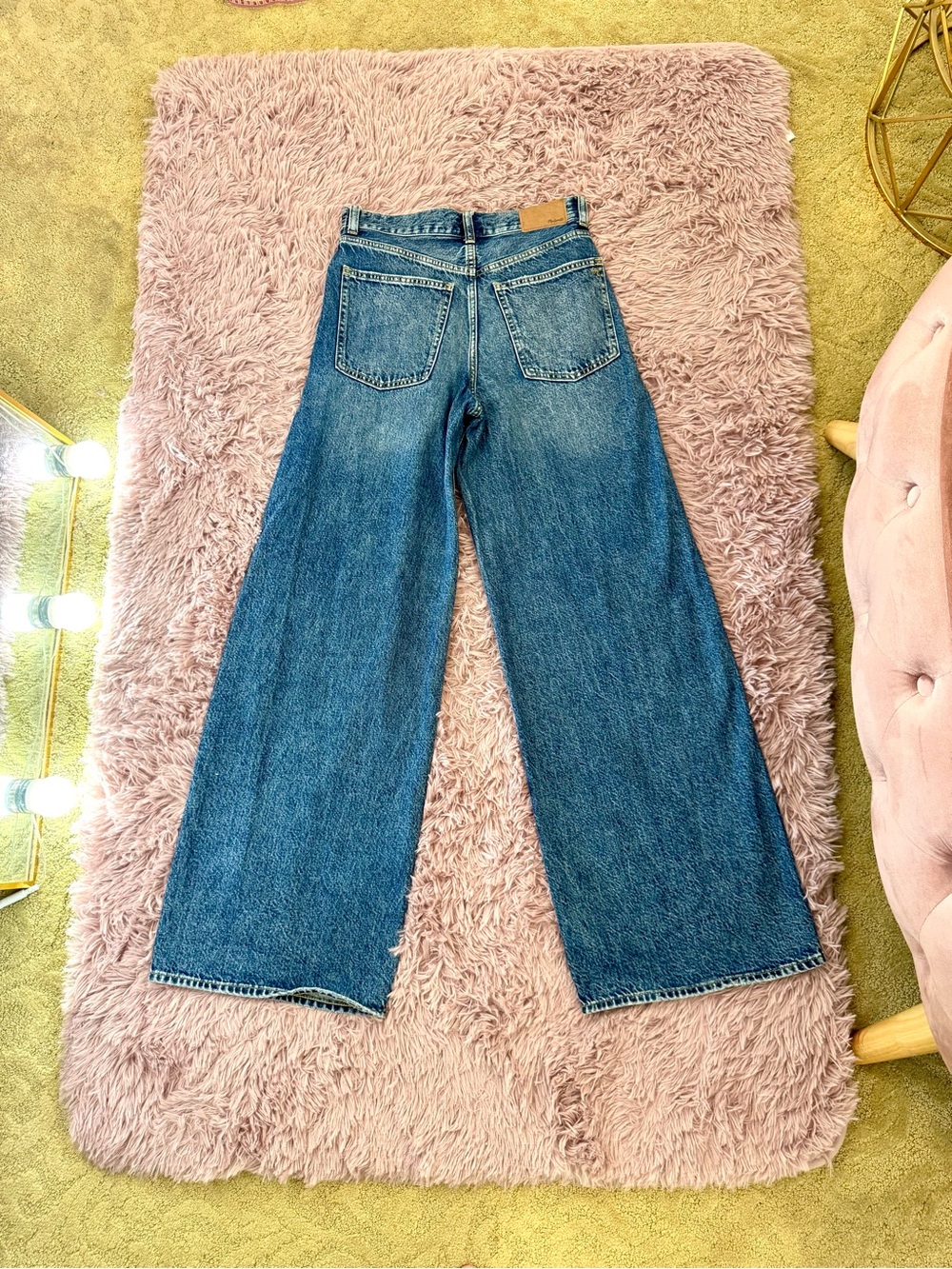 Madewell High-Rise Wide-Leg Jeans in Medium Blue Wash Size 25 - Picture 12 of 12